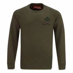 Deals 🌟 Hoodies & Sweatshirts Men's CCM Nostalgia Leaf Neck Crewneck Sweatshirt ✨